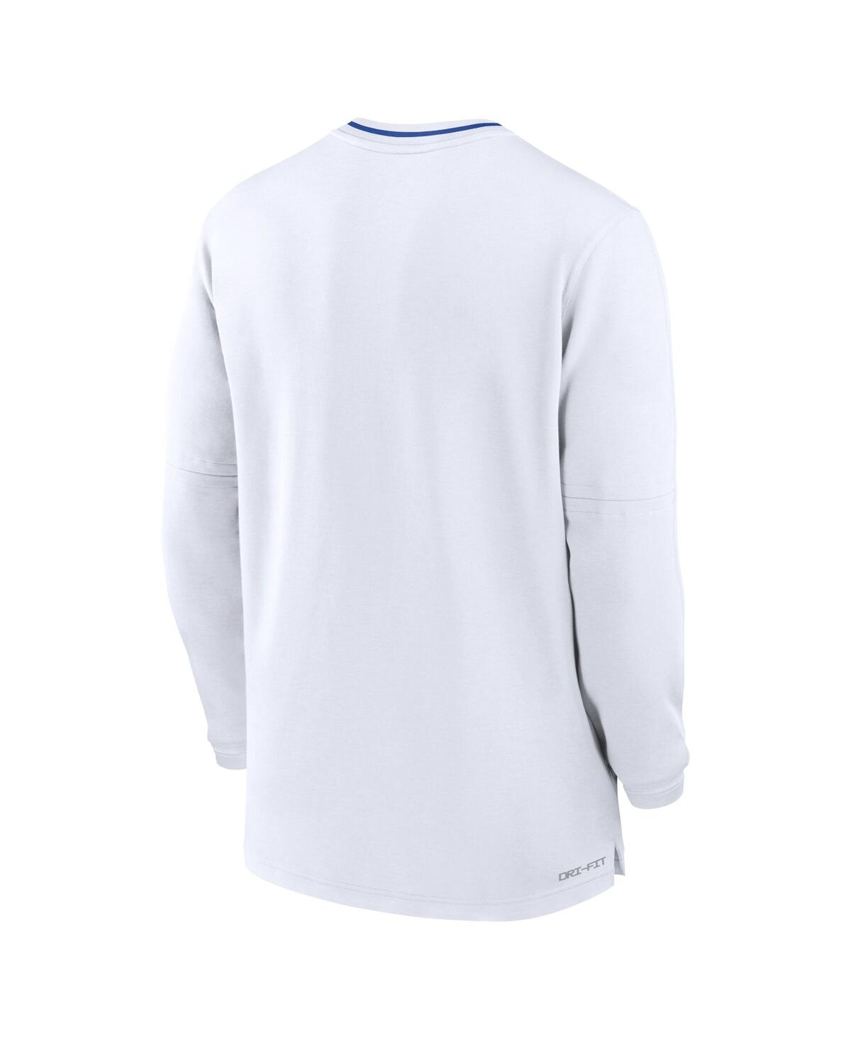 Jordan Men'sFlorida Gators 2024 Sideline Coach Performance Half-Zip Long Sleeve Top - White, Royal