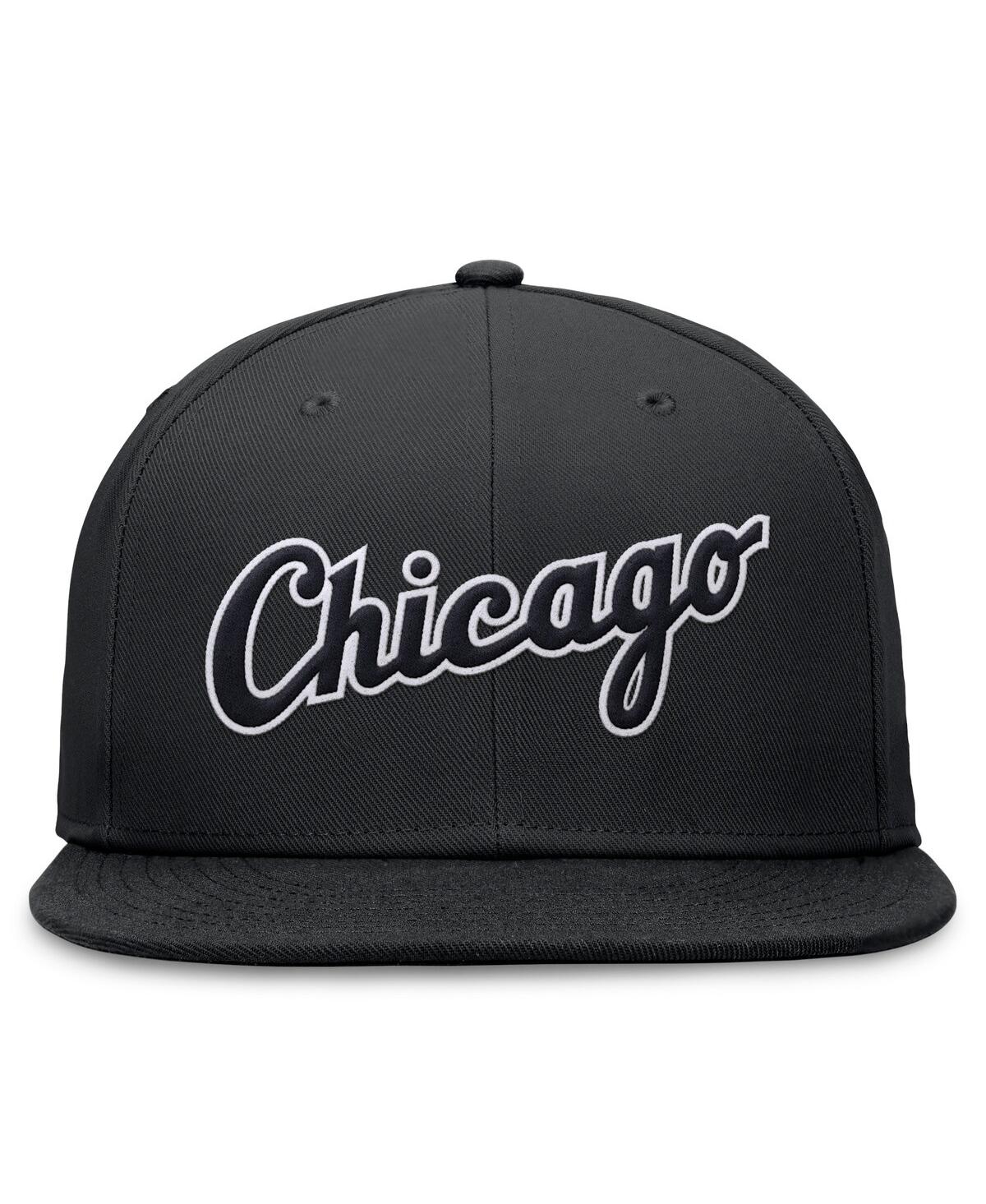Nike Men's Black Chicago White Sox Evergreen Performance Fitted Hat In Black