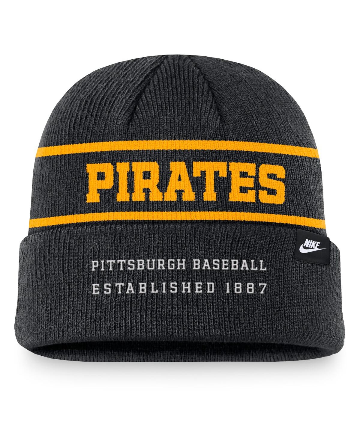 Nike Men'sPittsburgh Pirates Cooperstown Collection Rewind Terra Cuffed Knit Hat - Black