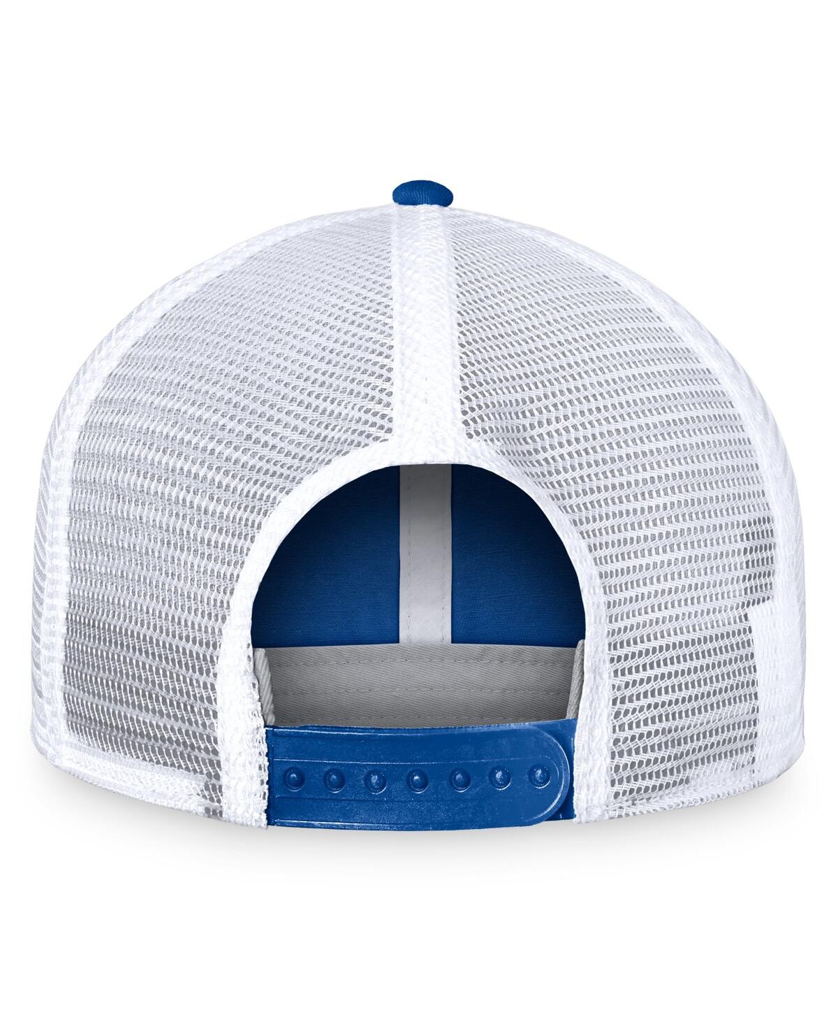 Fanatics Men's Royal/white New York Islanders Free Kick Trucker Adjustable Hat In Royal,white