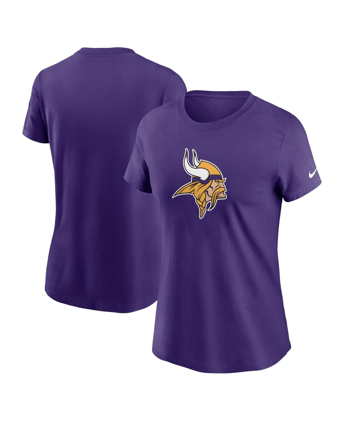 Nike Women's Purple Minnesota Vikings Primary Logo T-shirt In Purple