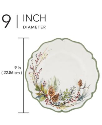 Winters Forest Salad Plates, Set of 4