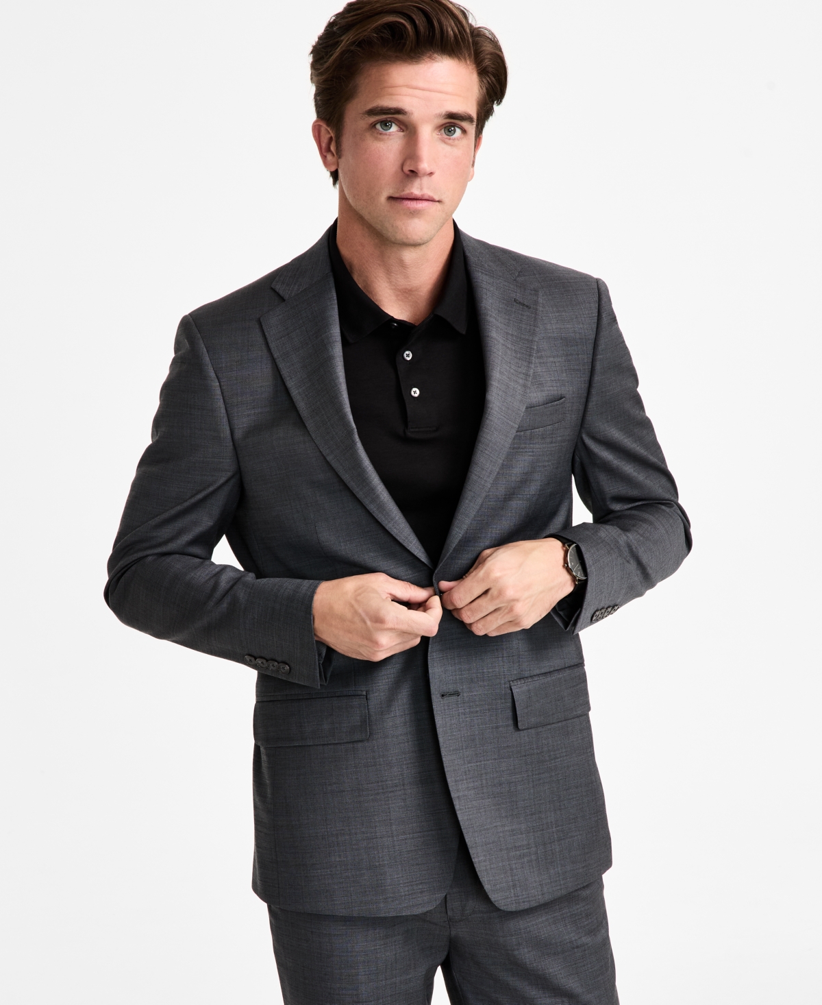 CALVIN KLEIN MEN'S SLIM-FIT WOOL-BLEND STRETCH SUIT JACKETS 