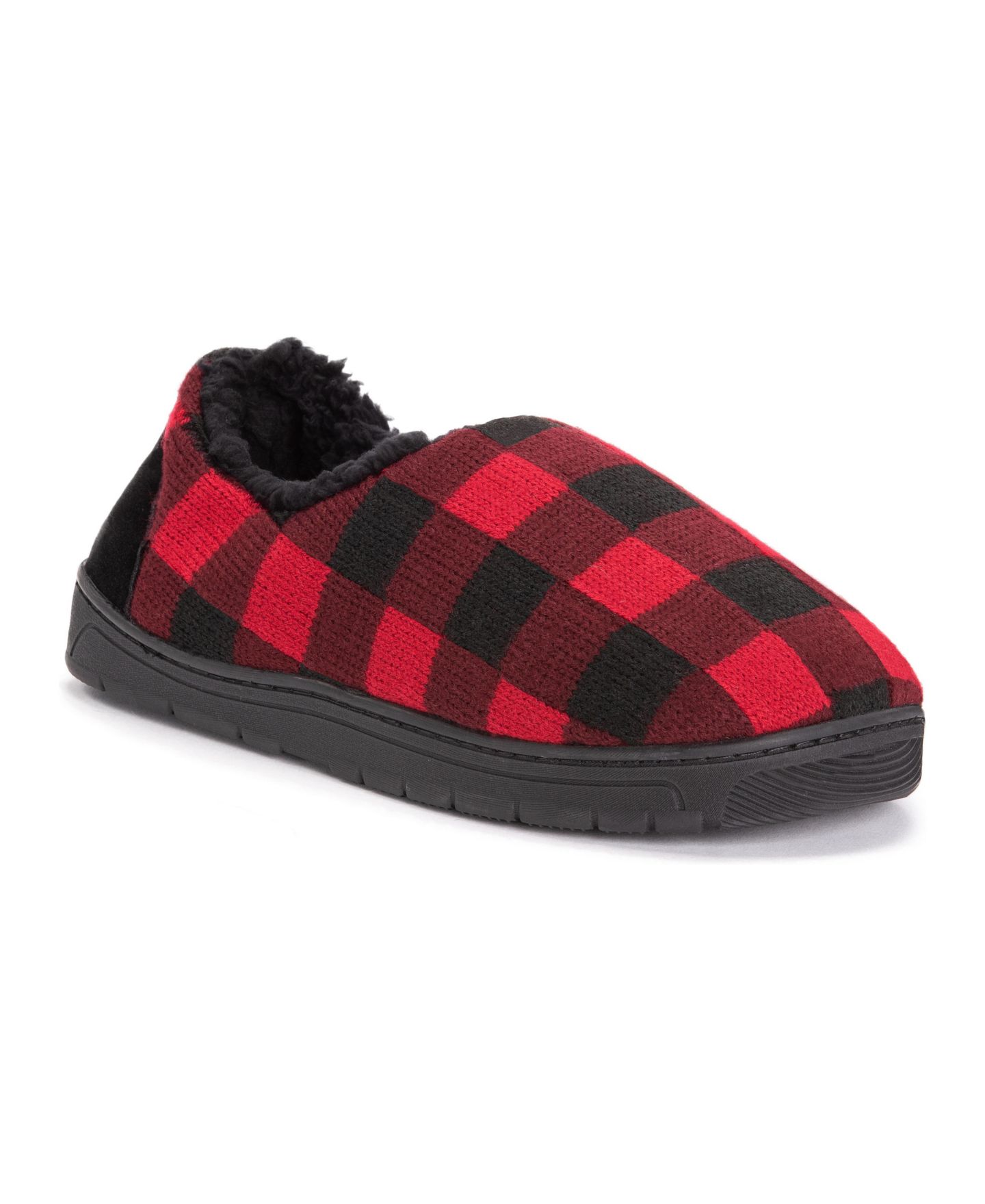 Мужские тапочки MUK LUKS John Slippers, цвет: Красный / Чёрный — фото 1