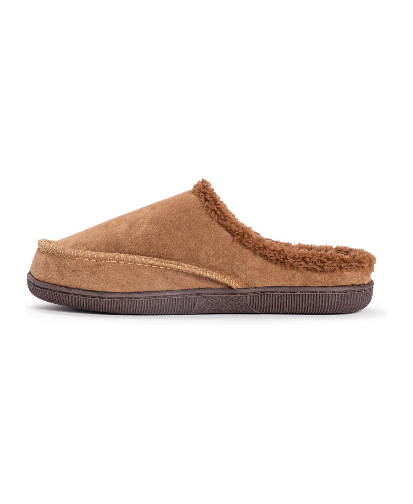 Мужские сабо MUK LUKS Faux Suede Clog Slippers, цвет: Верблюжий — фото 3
