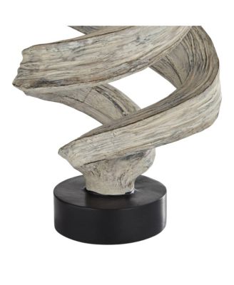 Organic Twist 29 1/4" Tall Rustic Modern End Table Lamp Brown Wood Finish Single Living Room Bedroom Bedside