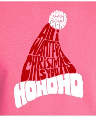 Men's All I Want for Christmas Is You Word Art Hooded Sweatshirt