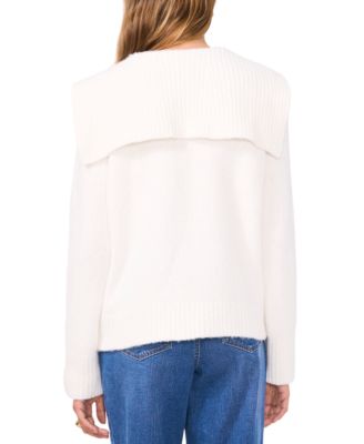 Women's V-Neck Collared Cardigan