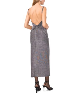 1.STATE Women's Metallic Twist-Back Midi Dress - Macy's