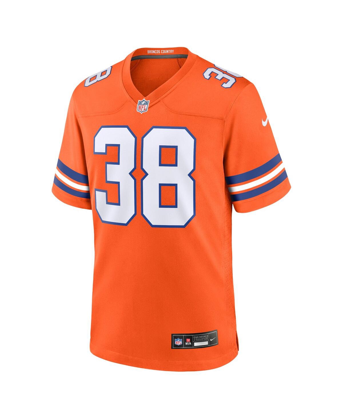 Nike Men's Jaleel McLaughlDenver Broncos Mile High Collection 1977 Throwback Player Game Jersey - Orange