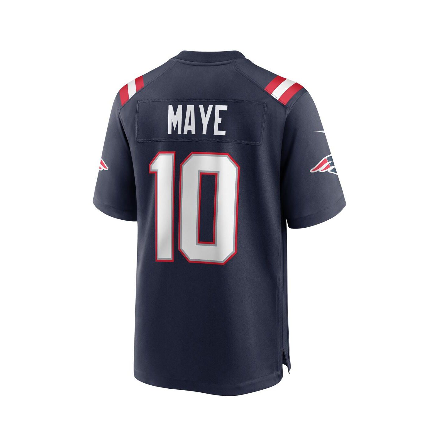 Мужской топ Nike Drake Maye New England Patriots 2024 NFL Draft First Round Pick Player Game Jersey, цвет: Тёмно-синий — фото 3