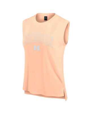 Women's Orange Michigan Wolverines Studio Gym Tank Top