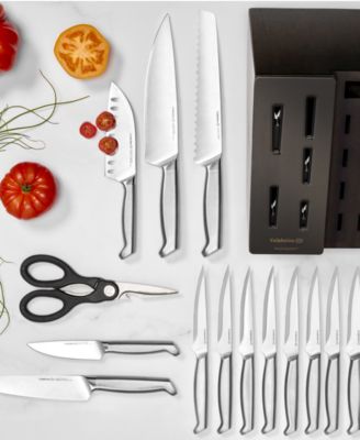 Premier by Calphalon&reg; 15-Piece Knife Set with SharpIN™ EdgeTech, Stainless Steel Handles