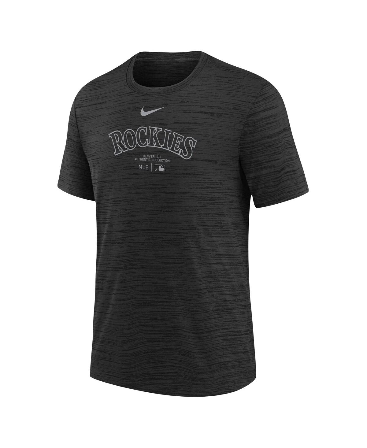 Nike Big Boys and GirlsColorado Rockies Authentic Collection Practice Performance T-Shirt - Black