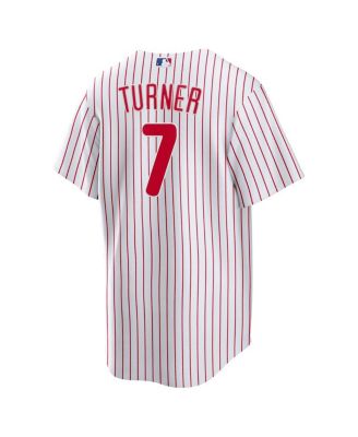 Men's Trea Turner White Philadelphia Phillies Home Replica Player Jersey