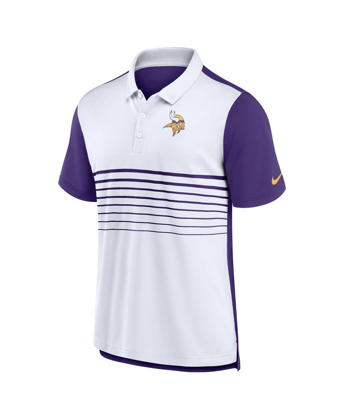 Nike Men'sWhite Minnesota Vikings Fashion Performance Polo - Purple