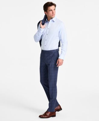 Men's Slim-Fit Wool Blend Suit Pants