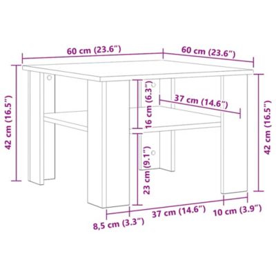 Coffee Table Concrete Grey Engineered wood Small Coffee Table