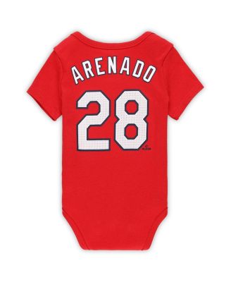 Baby Boys and Girls Nolan Arenado Red St. Louis Cardinals Fuse Name Number Bodysuit