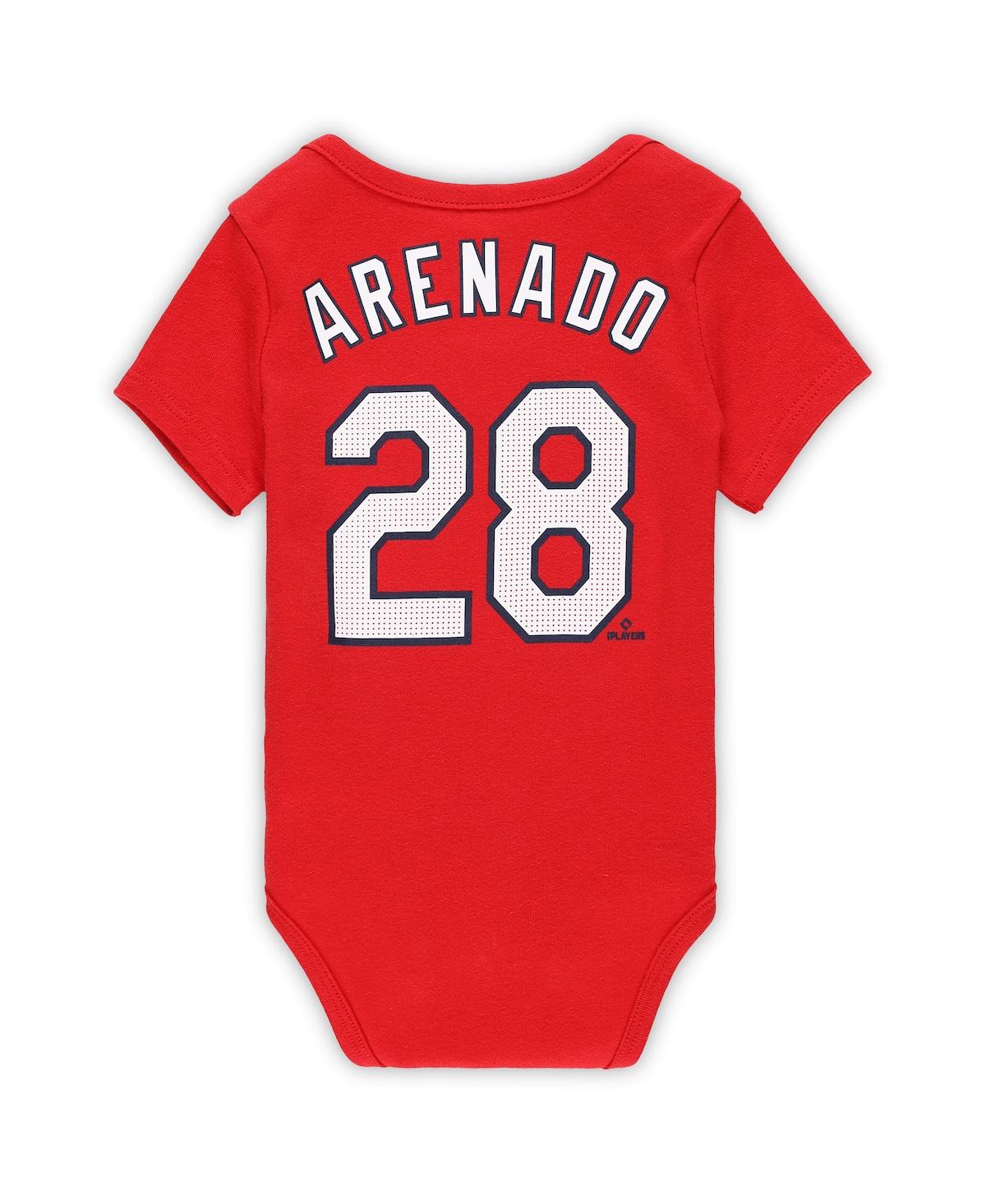 Shop Nike Baby Boys And Girls Nolan Arenado Red St. Louis Cardinals Fuse Name Number Bodysuit