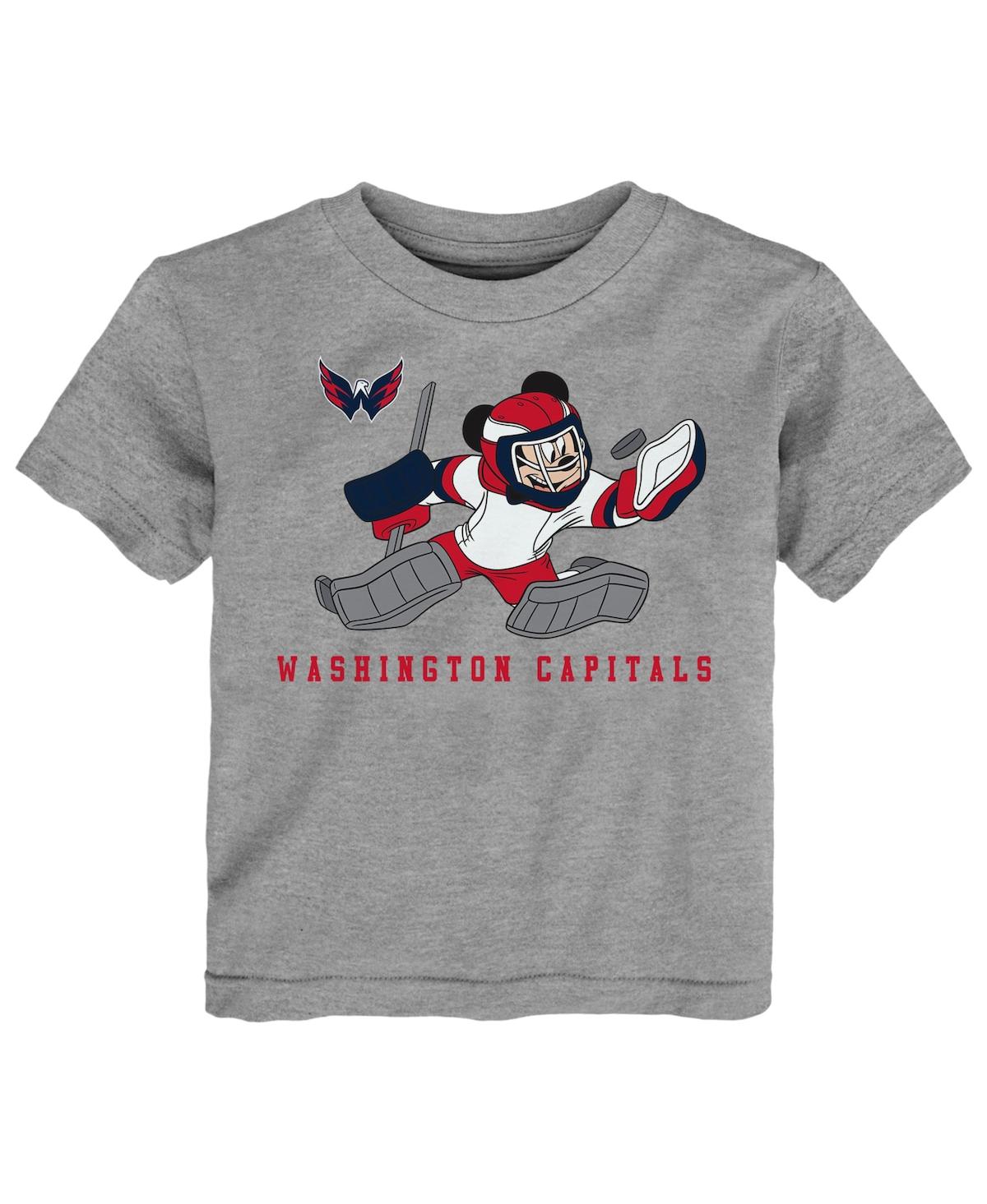 Outerstuff ToddlerHeather Gray Washington Capitals Two-Pack Disney Offense Only T-Shirt Set - Red, Heather Gray