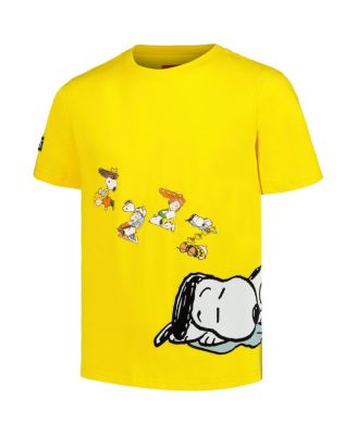 Big Boys and Girls Yellow Peanuts Snoopy Sleep T-Shirt