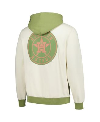 Men's Cream/Green Houston Astros Color Pop Pullover Hoodie
