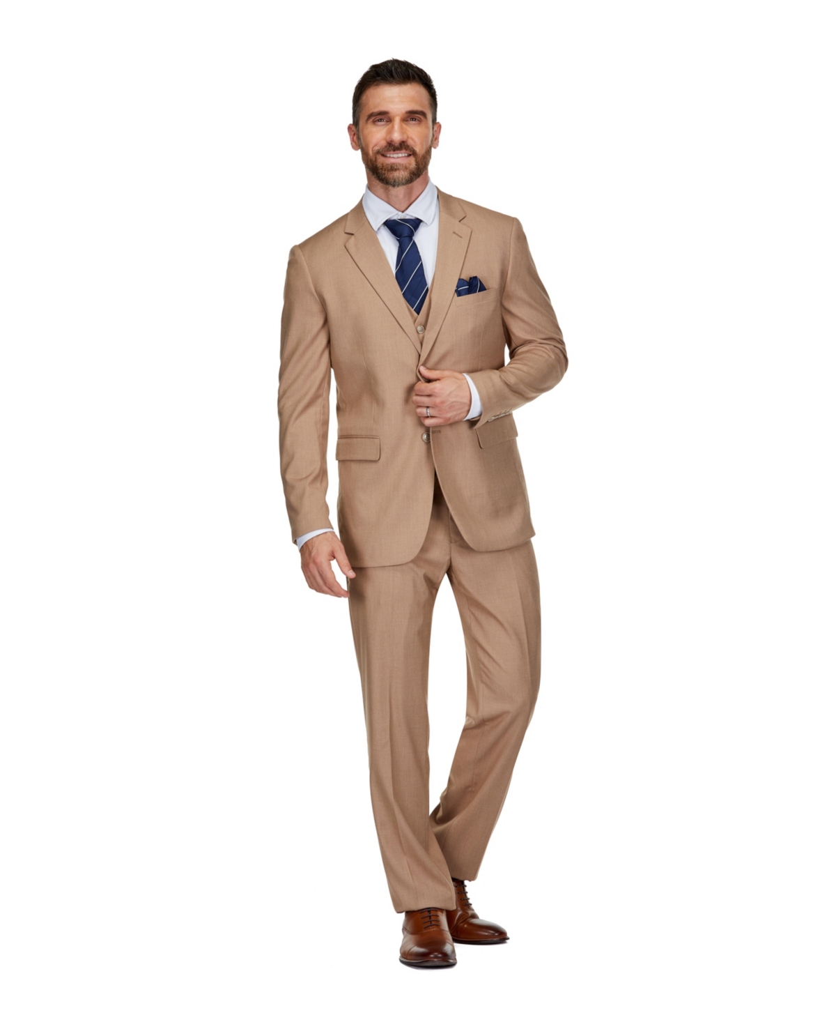 Men's 3-Piece Classic Fit Performance Stretch Suit - Sage