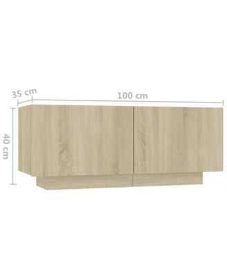 Bedside Cabinet Sonoma Oak 39.4"x13.8"x15.7" Engineered Wood