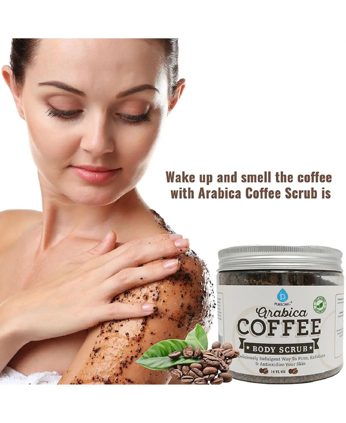 Pursonic 100% Natural Arabica Coffee Body Scrub