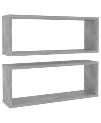 Wall Cube Shelves 2 pcs 23.6"x5.9"x9.1" Engineered Wood