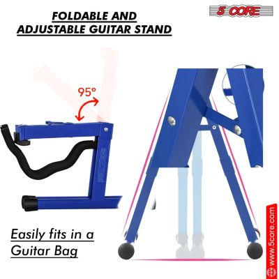 Double Guitar Stand Floor Adjustable Heavy Duty A Frame Folding Acoustic Electric Bass Mandolin Banjo Violin Holder Stands