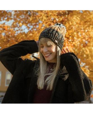 Women's Colorblock Stripe Cable Beanie