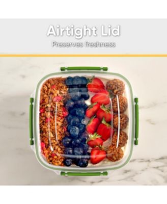 Airtight Food Storage Container with Leakproof Lid, 48 Oz, Orange