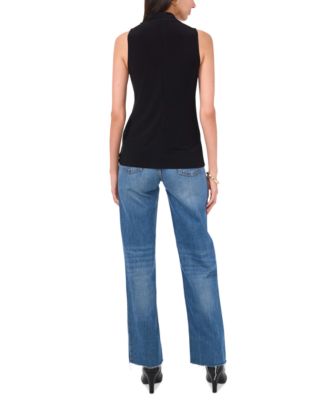売れ筋商品|||ヴィンスカムート カットソー トップス レディース Women's Draped Crossover Neck Top Frozen Corinne Poplin Blouse | Marciano