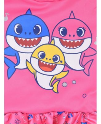 Baby Girls Mommy Shark Daddy Shark Shark Costume Short Sleeve Dress Newborn to