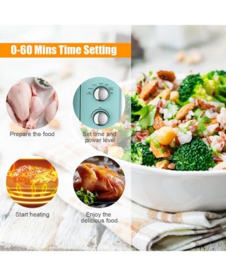 0.9Cu.ft. Retro Countertop Compact Microwave Oven 900W