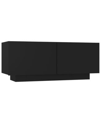 Bedside Cabinet Black 39.4"x13.8"x15.7" Engineered Wood