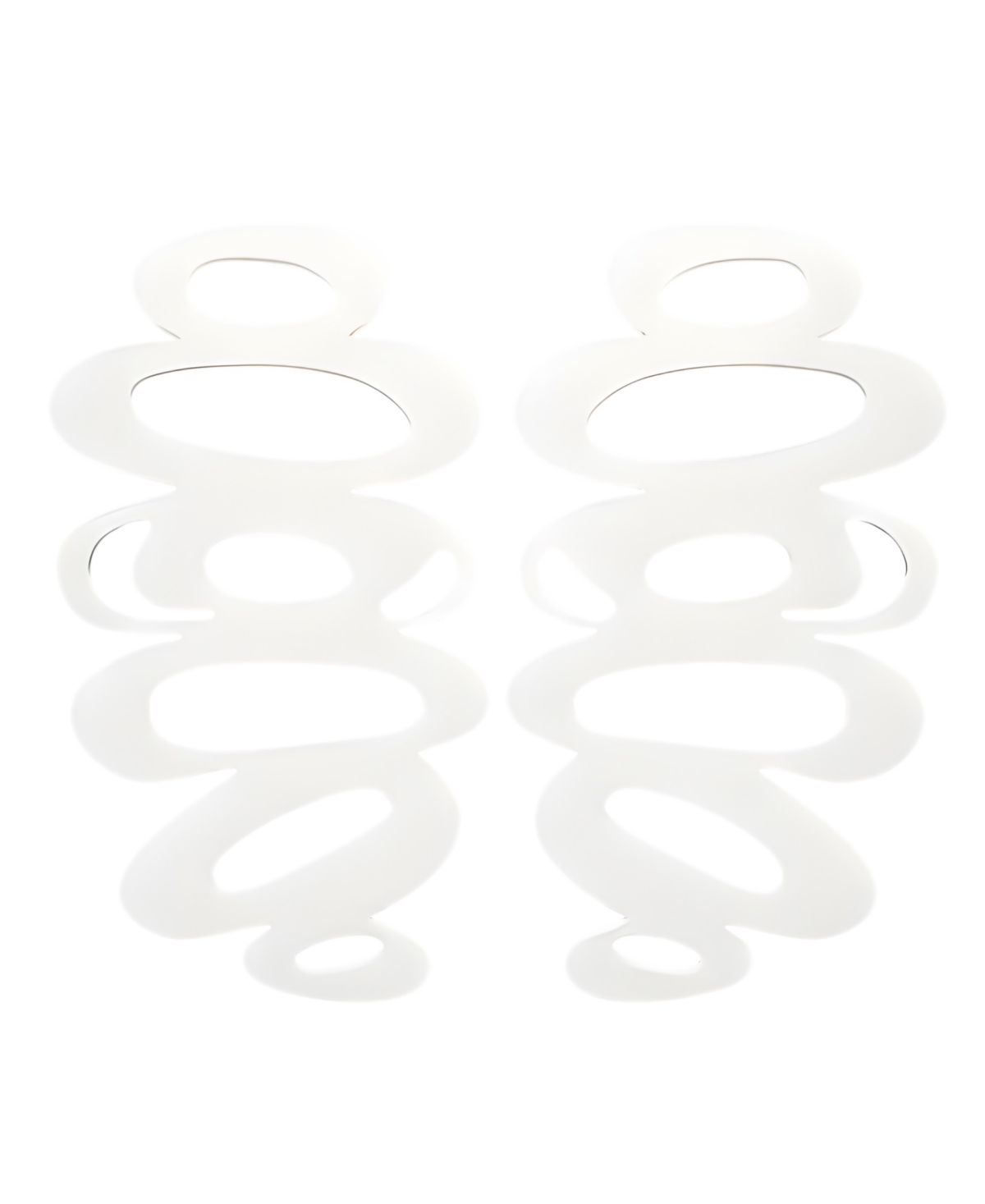 Swanky Designs Puffy Drop Studs In White