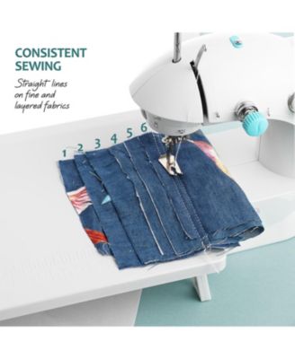 Mini Portable Sewing Machine & Complete Supplies Kit for Beginners and Kids - 122 Piece