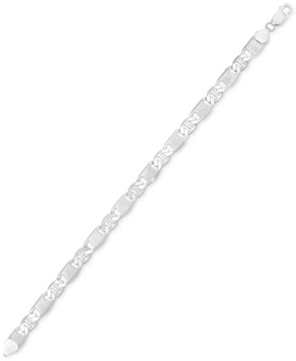 Men's Textured Mixed Mariner Link Chain Bracelet in 14k Gold-Plated Sterling Silver