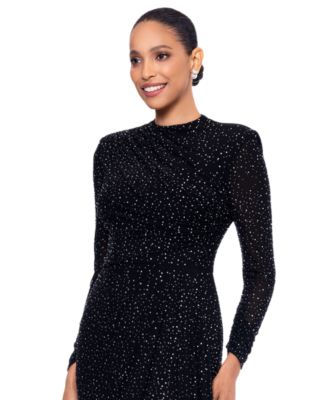 Women's Rhinestone Mesh Gown 