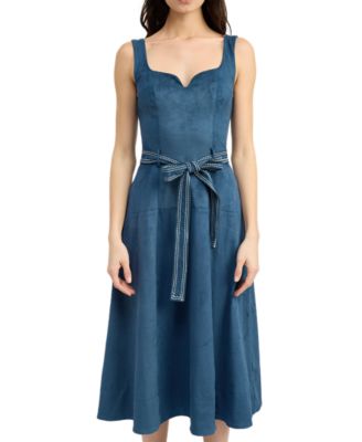sachin and babi light blue dress Bratty Faux Suede Mini Dress Cactus