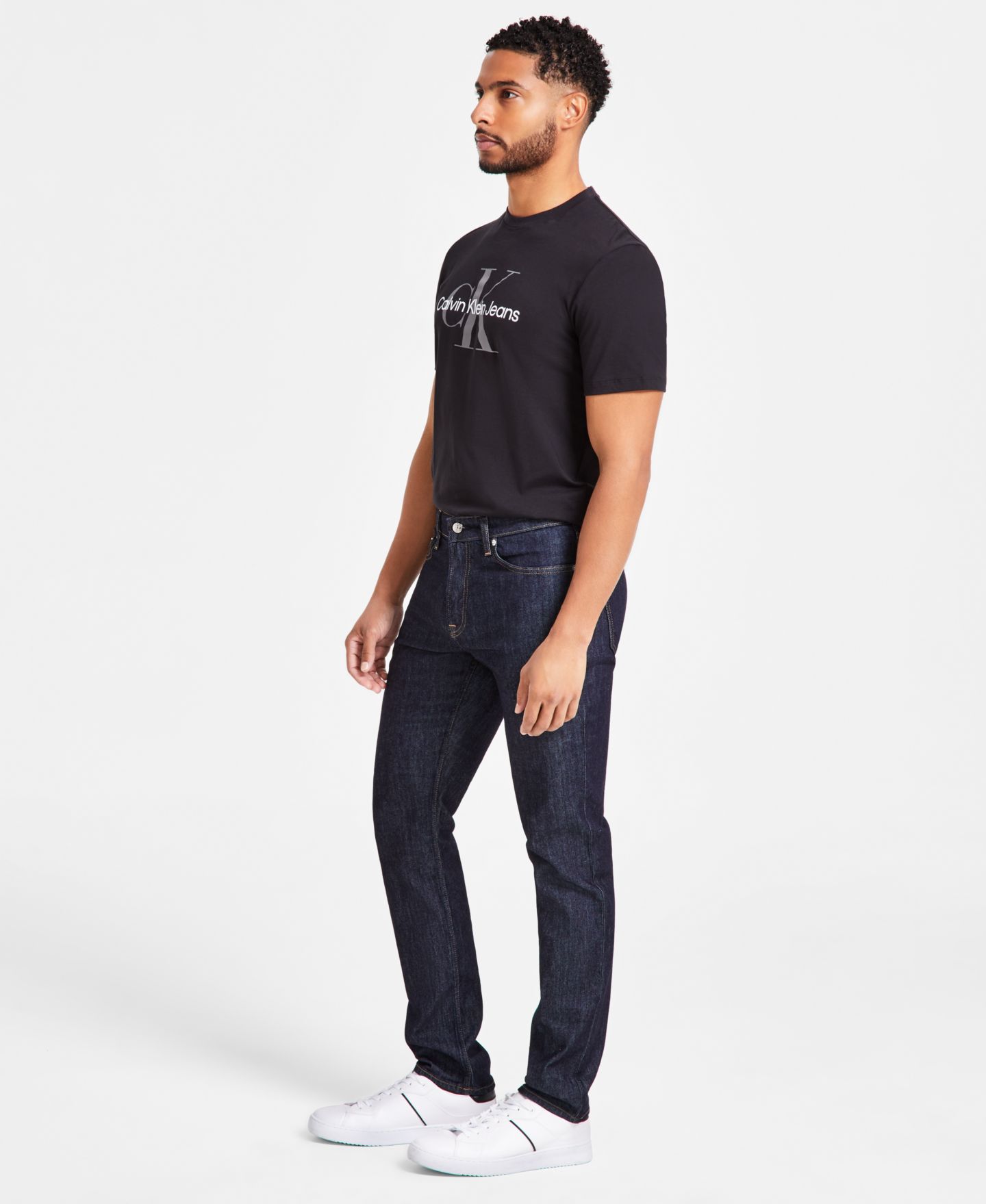 Мужские джинсы Calvin Klein Slim-Fit Stretch, цвет: Синий, вариант 1 — фото 3