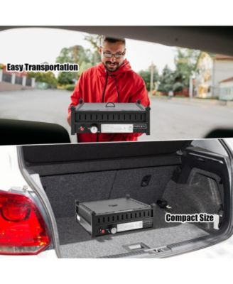 16.5 Inch Tabletop Propane Fire Pit with Simple Ignition System-Black