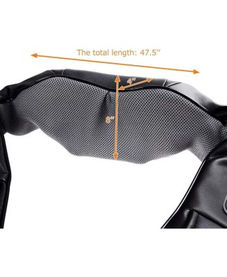 Electric Back and Neck Kneading Shoulder Massager with Heat Straps