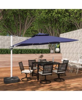 11 FT Square Double Top Patio Cantilever Umbrella