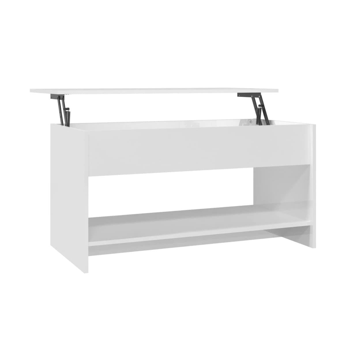 vidaXL Coffee Table High Gloss White 40.2