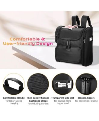 Portable Soft Sided Makeup Backpack Travel Barber Cosmetic Storage Organizer Travel with Removable Pouch for Makeup Artist Hairstylist, Purple