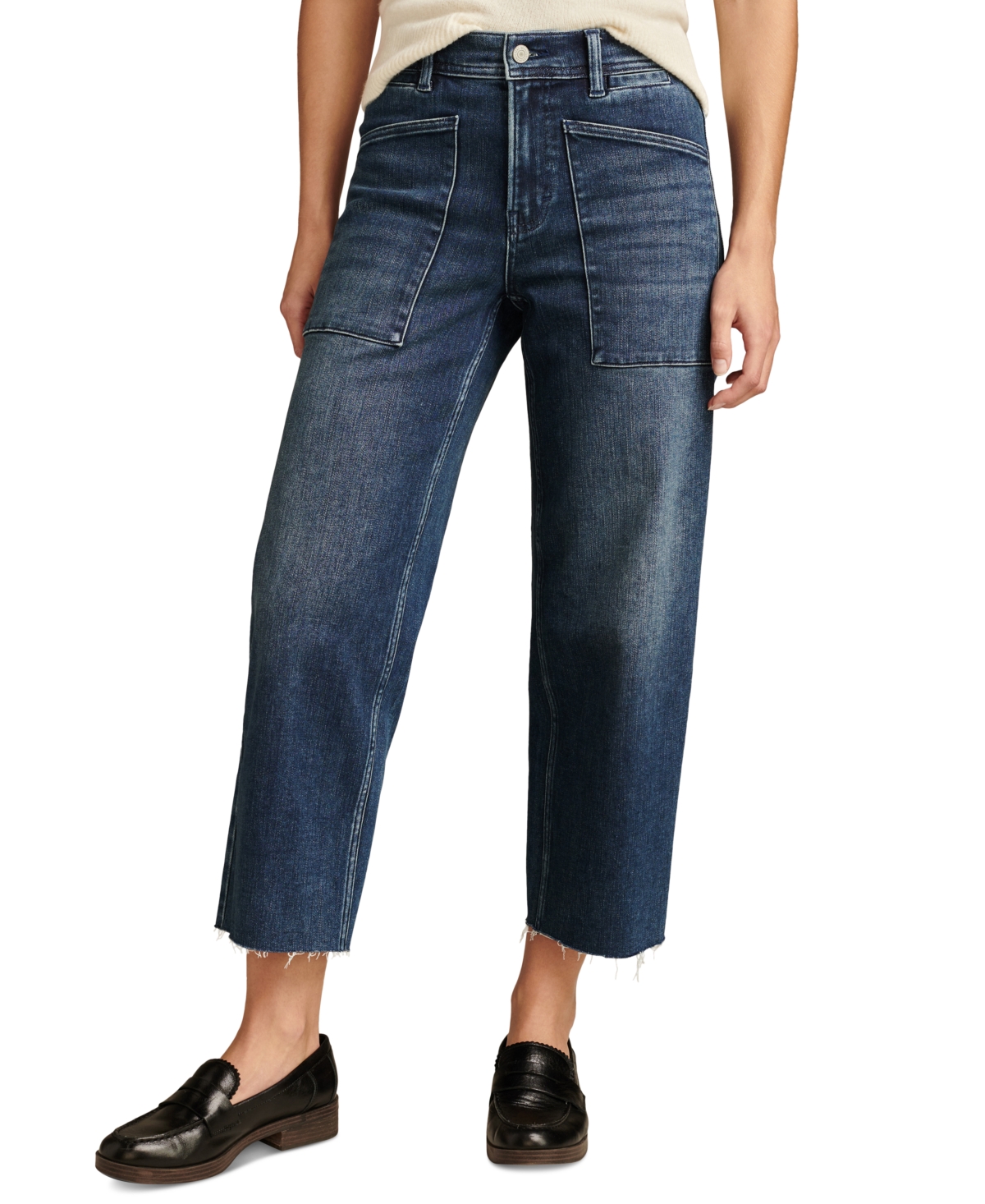 LUCKY BRAND WOMEN'S LUCKY LEGEND CROPPED WIDE-LEG JEANS 